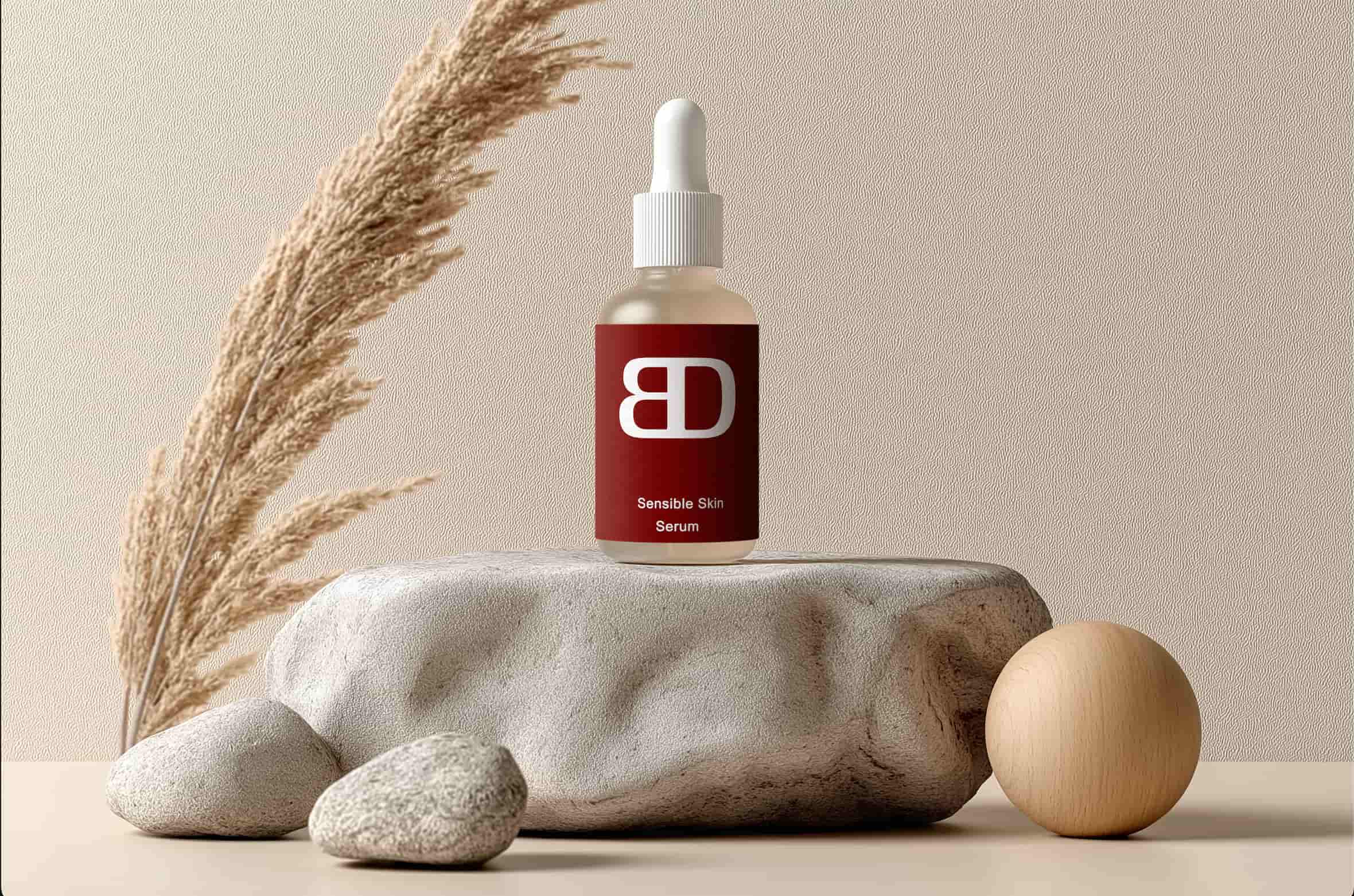 Exemple de sérum sur une pièce respectant l'identité visuelle Daniella Batubenga